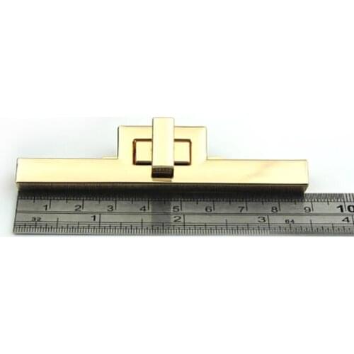 8.8 cm gold DIY bag long bar lock twist buckle lock, flap purse lock