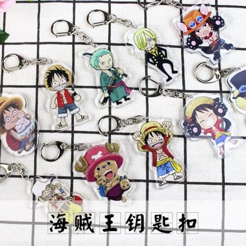 Anime Acrylic Keychain One Piece Luffy Sauron One Piece Peripheral Manzhan Peripheral Pendant Jewelry