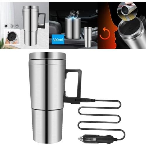 Stainless Steel Car Electric Kettle Heating Cup 300ml