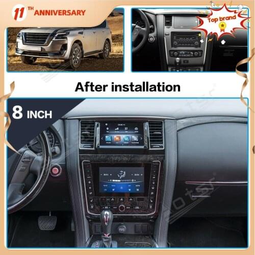 Dual Screen For Nissan PATROL Y62 2012 - 20 Tesla Android Car Multimedia Radio Player Auto GPS Navigation Car Stereo DSP Carplay