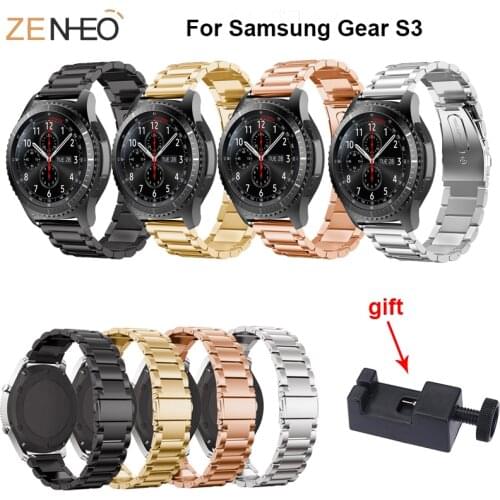 Bracelet for Samsung Galaxy watch 46mm high quality stainless steel wristband strap metal band for Samsung Gear S3 with gift