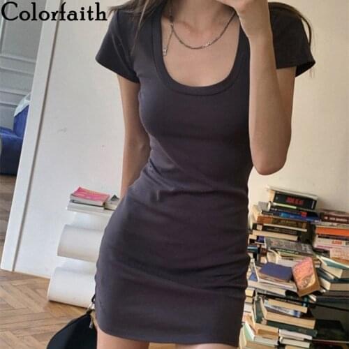 Летние платья мини Colorfaith China At AliExpress