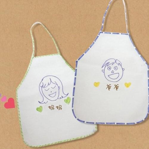 10Pcs/Set Kid Non-woven Disposable Stain-proof Sleeveless Painting Drawing Apron Graffiti Blank Toddler Early Education Apron
