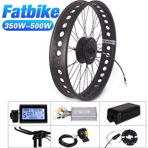 Fat Bike Electric Wheel 48V 500W Snow Bike Kit 36V 350W Electric Bike Conversion kit 4.0 Wheel ebike kit MXUS XF15-Fat Hub Motor