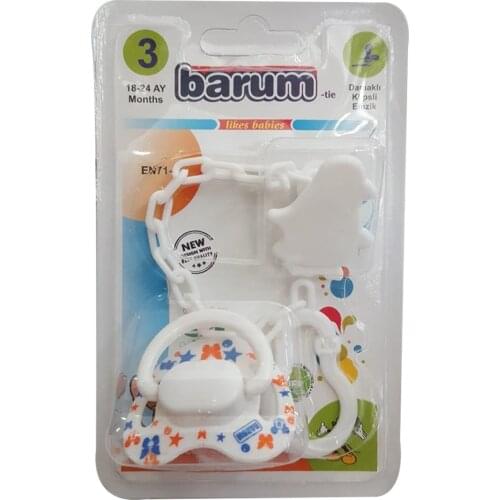 Barum Damakıl Clip-On White Pendant Pacifier