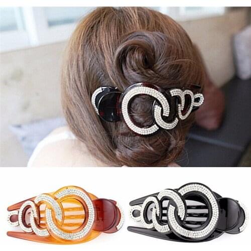 Hot Large Small Hair Claw Elegant Full Crystal Women Hairs Clip Hairpin Rhinestone Clamp Headwear Styling Accessories New