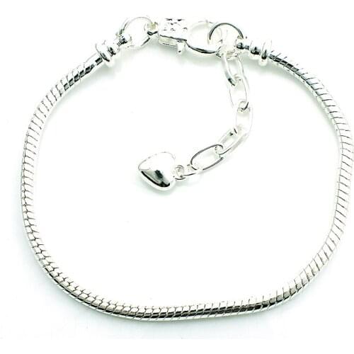 JINGLANG New Fashion Link Bracelets Silver Plated Infinity Snake Chain DIY Europe Style Bracelets Jewelry Accessoreis