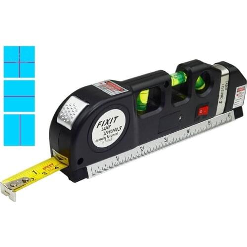 Level Laser (laser-power supply 3 hag13, roulette 250 cm, ruler 15 cm, bubble level 3 PCs level laser repair construction