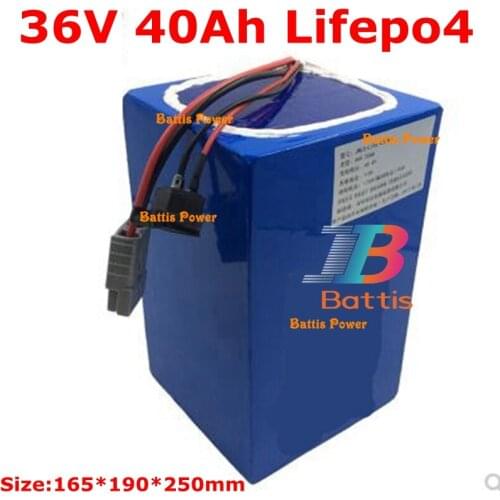 Lifepo4 battery 36v 40ah high capacity battery pack fo power wheelchair electric tricycle fishing boat cargador bateria 36v