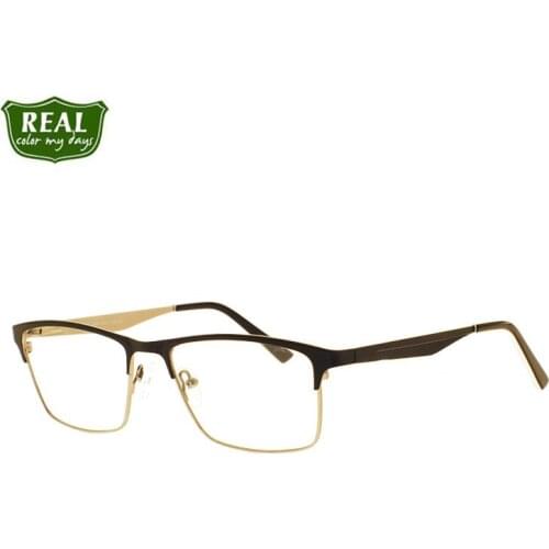 Metal Full Rim Optical Glasses Men Rectangle Prescription Eyeglass Frames