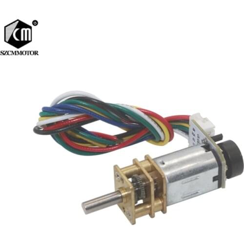 N20 Micro Encoder Gear Motor DC 6V 39RPM To 3000RPM Encoder Motor Reducer Gearmotors DC Geared Motors Top Quality