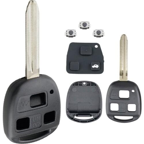 Car Remote Key Shell Blade / Rubber Button Pad / 3 Micro Switches Fit for Toyota