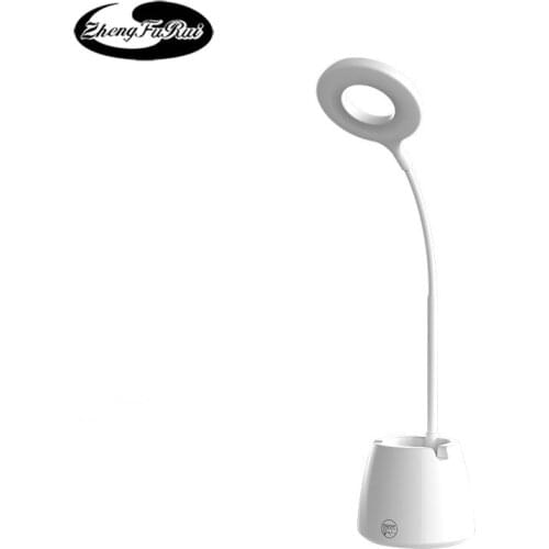 Desk lamp pen holder LED small desk lamp eye protection rechargeable learning childrens bedroom reading modern table lamp
