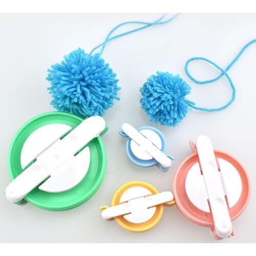 New Pompom Maker Set Plush Ball Making Kits Knitting DIY Crafts Accessories Fluff Weaver Wool Ball Production Tools Pompoms