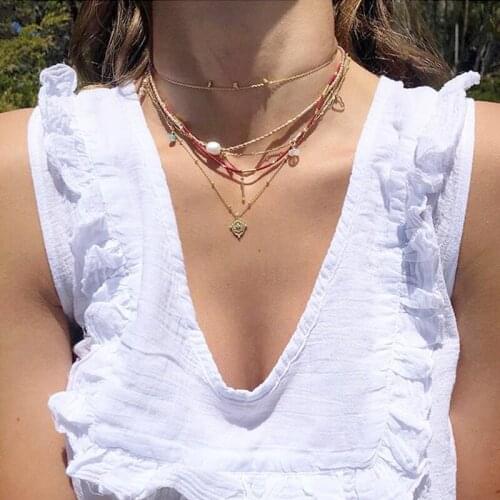 Baroque Pearly Dot Fine Bead Necklace 2020 Women Men Trendy Accessories Charm Multi-colored Beaded Collar Choker Jewelry Gift