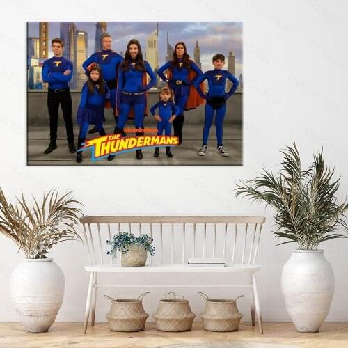 Posters and Prints Hot THE THUNDERMANS Teen Kids Family Funny Art Poster Canvas Painting Home Decor frame