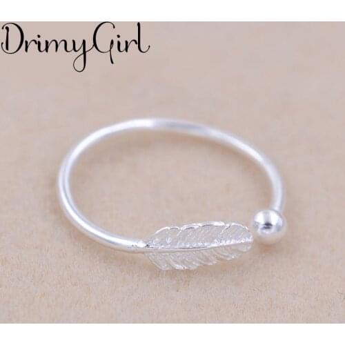 Exaggerated Handmade Feather Rings Finger Jewelry For Women Retro Gothic Punk Creativity Jewelry 2021