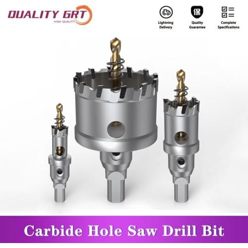 1pc Hole Saw Drill Bit Alloy Carbide Cobalt Steel Cutter Stainless carbon Cutting Iron Metal Core Drill Bit Metal drill bit