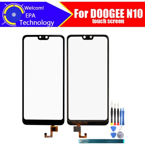 5.84 inch DOOGEE N10 Touch Screen Glass 100% Guarantee Original New Glass Panel Touch Screen For DOOGEE N10 + tools+Adhesive
