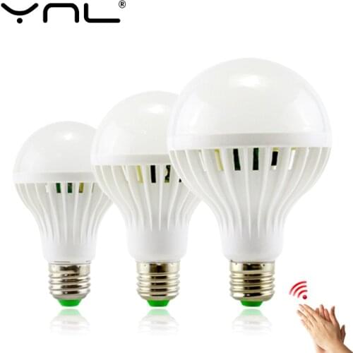 PIR Motion Sensor Lamp E27 LED bulb 220v 5w 7w 9w Auto Smart Led PIR Infrared Body Lamp With E27 Motion Sensor Lights White