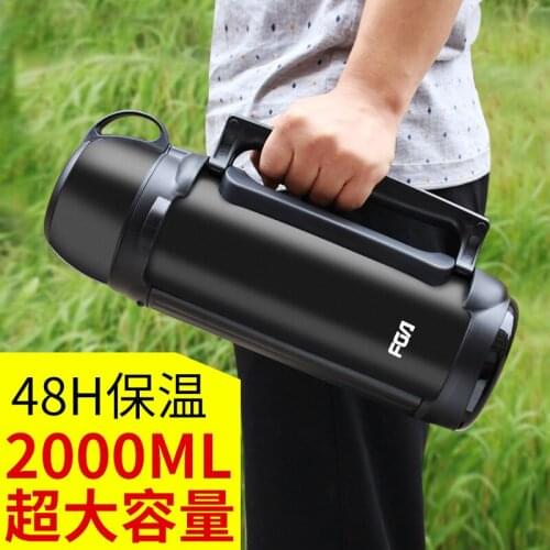 Thermos kettle household thermos bottle outdoor travel portable thermos large capacity thermos cup 2000ml