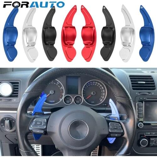 2Pcs Steering Wheel Paddle Auto Replacement Extension Shift Cover For VW Golf 5 6 MK6 GTI R Jetta MK5 Passat B6 B7 Polo Tiguan