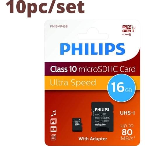 10 PC/SET Philips Micro SD C10-16 GB SDHC memory card, offers micro sd card, 10 16GBg micro sd cards