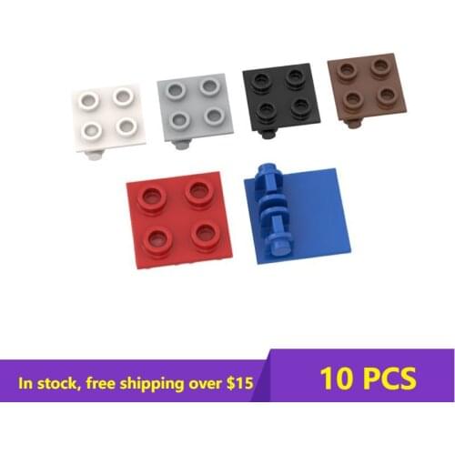 10PCS MOC Bricks 6134 2X2 Hinge Panel Building Blocks Parts Technial Bricks Kids Brain Games DIY Children Toys Best Gifts