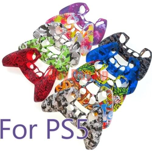 20PCS Replacement FOR PS5 Water-transer Printing Silicone Rubber Cover Skin Case for Playstation 5 Controller Game Accessories