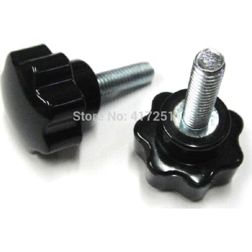 5 pieces M10x40mm Male Thread Star Shaped Head Clamping Screw Knob Fasteners