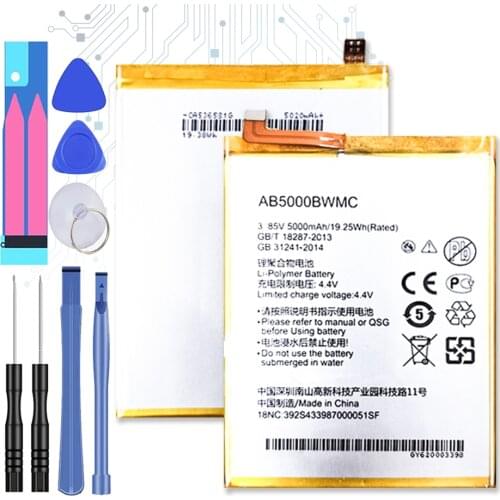 5000mAh Mobile Phone Battery AB5000BWMC For Philips XENIUM S386 X588 CTS386 CTX588