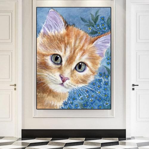 5D DIY square round drill parent-child interaction Painting Diamond Embroidery Diamond Painting Cross Stitch mosaic Cute cat