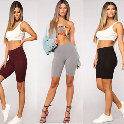 High Waist Fitness Pant Trousers Black Red Gray Slim Sport Pants Leggings 2019 Spring Summer Women Capris Jeggings