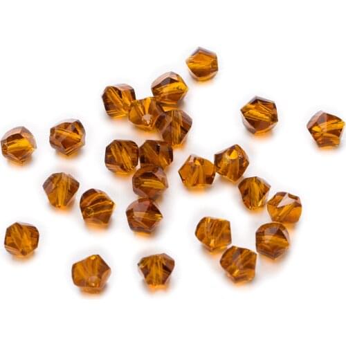 50 Piece Dark Coffee Twisted Cut Faceted Crystal Glass Spacer Beads Jewelry Making For Handmade Bracelet Necklaces DIY 6-10mm