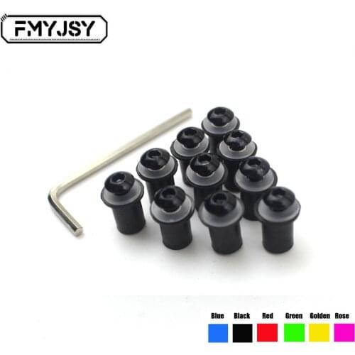 For YAMAHA YZF-R1 YZF-R3 YZF-R6 YZF-R15 YZF-R25 MT-03 MT-25 Motorcycle Windshield Bolts Screw Nut Fastener Kit M5 5mm 10PCS
