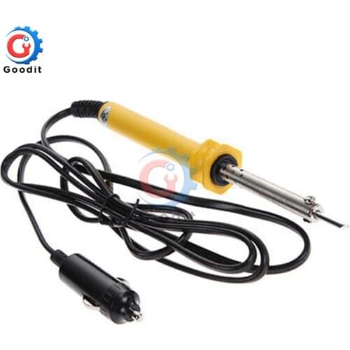 DC 12V 30W Electric Soldering Iron+Lighter Socket Auto Car Solder Repair Tools