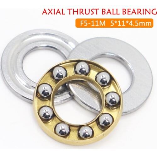 F5-11M Bearing 5*11*4.5 mm ( 10PCS ) ABEC-1 Miniature F5 11 M Thrust Axial F5 11M Ball Bearings With Grooved Raceway