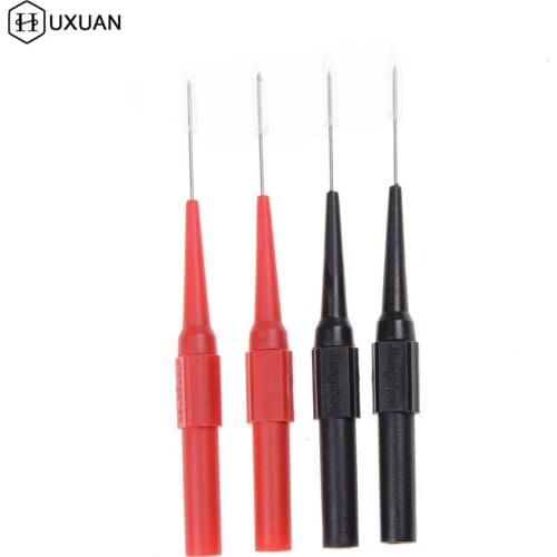 1 Pair 30V-60V Insulation Piercing Needle Non-destructive Test Probes Tool Red/Black