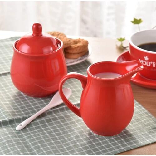 Ceramic condiments jar household seasoning box wooden tray spice jar soy sauce pot salt sugar can kitchen seasoning tool