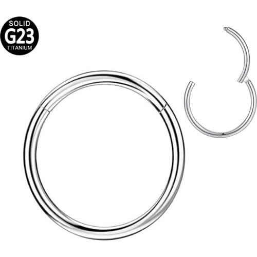 Nose Rings G23 Titanium Hinged Segment Lip Eyebrow Nipple Clicker Ear Septum Helix Tragus Captive Earrings Piercing Body Jewelry