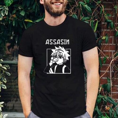 Summer Vogue Tee Hunter X Hunter Printed Japanese Anime Short Tshirt High Quality O-Neck Cotton Tops Loose Casual Hipster Tee