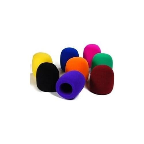 Pack of 8 PCS Black/Purple/Hot Pink/Brown/Blue/Orange/Yellow/Green Handheld Stage Microphone Windscreen Foam Cover