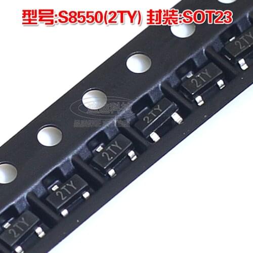 New S8550 SOT-23 Silkscreen 2TY PNP Low Power Transistor 0.5A 25V 550 SOT23