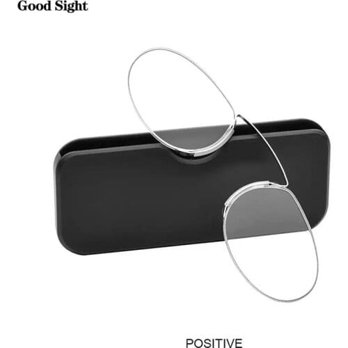 Portable Thin Pince-Nez Nose Clip Reading Glasses Ultralight Sos Prescription Eyewear Mini Eeyglasses Readers With Phone Case +2