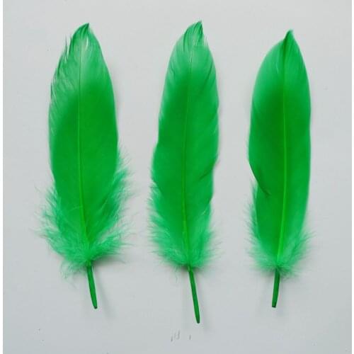 Wholesale 1000 Pcs Green Natural Plume Goose Feather For DIY Crafts Christmas Cosplay Hat Clothing Shoe Accessories Decoration