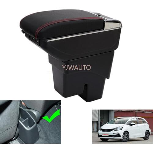 Armrest For Honda Jazz/Fit 2021 Center Console Box Car Arm Rest Ashtray Storage Box with CUP Holder