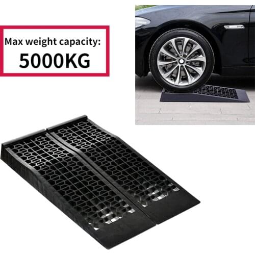 Portable 5000KG Capacity Car Ramps 70cm Plastic Loading Access Ramps Lift Repair Rise Antiskid Lowered Jack Lift Tools