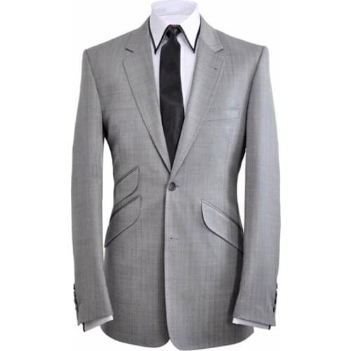 Abruzzomaster Gray Groom Tuxedos Tilt pocket Jacket and Pants for Groomsman Suit Custom Made Man Suit Bespoke Suit Wedding
