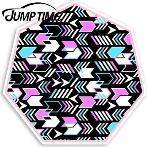 Jump Time for Retro Pattern Vinyl Stickers Chevron Pink Girls Sticker Laptop Truck Window Bumper Decal Waterproof Accessories