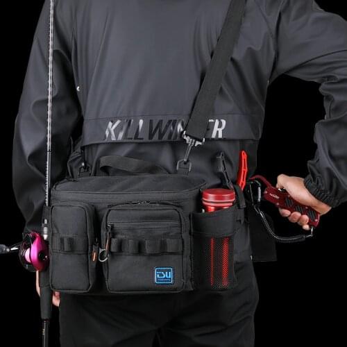 TSURINOYA Waterproof Fishing Bag Large Capacity Multifunctional Lure Bag Fishing Backpack Ourdoor Shoulder Fishing Tackle Bags